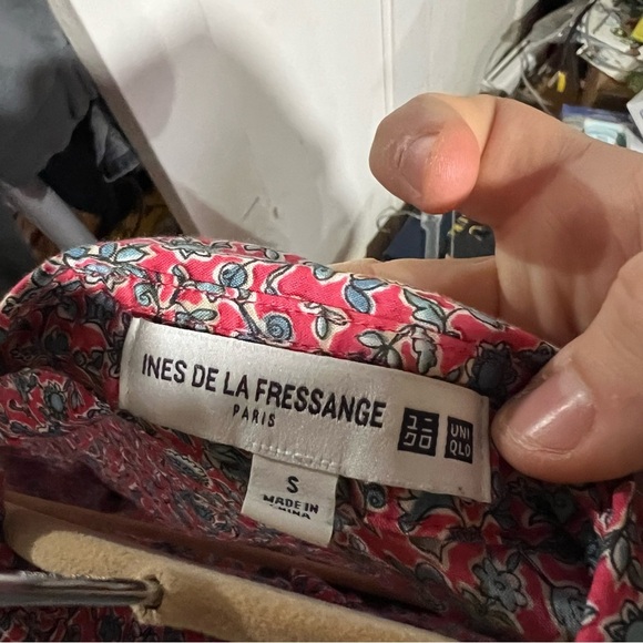 INES DE LA FRESSANGE X UNIQLO FLORAL TOP BUTTON SIZE SMALL - Picture 4 of 4